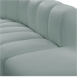 Bowery Hill Contemporary Mint Green Vegan Leather Modular Sectional