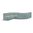 Bowery Hill Contemporary Mint Green Vegan Leather Modular Sectional