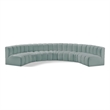 Bowery Hill Contemporary Mint Green Vegan Leather Modular Sectional
