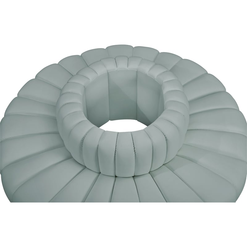 Bowery Hill Contemporary Mint Green Vegan Leather Modular Sectional
