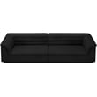 Bowery Hill Contemporary Rich Black Boucle Fabric Modular Sofa