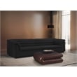 Bowery Hill Contemporary Rich Black Boucle Fabric Modular Sofa