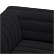 Bowery Hill Contemporary Rich Black Boucle Fabric Modular Sofa