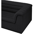 Bowery Hill Contemporary Rich Black Boucle Fabric Modular Sofa