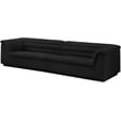 Bowery Hill Contemporary Rich Black Boucle Fabric Modular Sofa