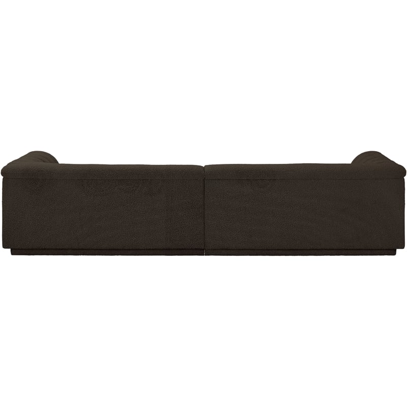 Bowery Hill Contemporary Rich Brown Boucle Fabric Modular Sofa