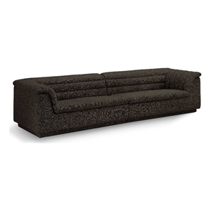 Bowery Hill Contemporary Rich Brown Boucle Fabric Modular Sofa