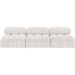 Bowery Hill Contemporary Rich Cream Boucle Fabric Modular Sofa