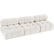 Bowery Hill Contemporary Rich Cream Boucle Fabric Modular Sofa