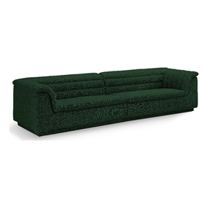 Bowery Hill Contemporary Rich Green Boucle Fabric Modular Sofa