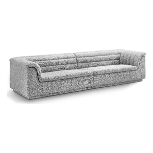Bowery Hill Contemporary Rich Grey Boucle Fabric Modular Sofa