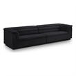 Bowery Hill Contemporary Soft Black Velvet Fabric Modular Sofa
