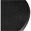 Bowery Hill Mid-Century Modern Solid Wood Fluted Base Rich Black Dining Table