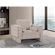 Bowery Hill Contemporary Rich Beige Chenille Durable Fabric Chair