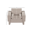 Bowery Hill Contemporary Rich Beige Chenille Durable Fabric Chair