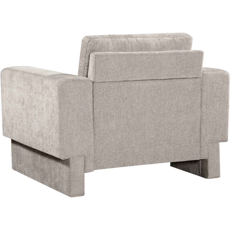 Bowery Hill Contemporary Rich Beige Chenille Durable Fabric Chair
