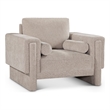 Bowery Hill Contemporary Rich Beige Chenille Durable Fabric Chair