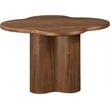 Bowery Hill Mid-Century Modern Clover Shaped Top Rich Walnut Dining Table