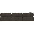 Bowery Hill Contemporary Rich Brown Boucle Fabric Modular Sofa