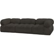 Bowery Hill Contemporary Rich Brown Boucle Fabric Modular Sofa