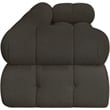 Bowery Hill Contemporary Rich Brown Boucle Fabric Modular Sofa