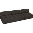 Bowery Hill Contemporary Rich Brown Boucle Fabric Modular Sofa