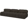 Bowery Hill Contemporary Rich Brown Boucle Fabric Modular Sofa