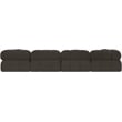 Bowery Hill Contemporary Rich Brown Boucle Fabric Modular Sofa