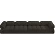 Bowery Hill Contemporary Rich Brown Boucle Fabric Modular Sofa