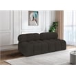 Bowery Hill Contemporary Rich Brown Boucle Fabric Modular Sofa