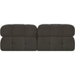 Bowery Hill Contemporary Rich Brown Boucle Fabric Modular Sofa