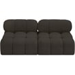 Bowery Hill Contemporary Rich Brown Boucle Fabric Modular Sofa