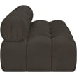 Bowery Hill Contemporary Rich Brown Boucle Fabric Modular Sofa