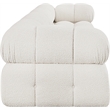Bowery Hill Contemporary Rich Cream Boucle Fabric Modular Sofa