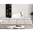 Bowery Hill Contemporary Rich Cream Boucle Fabric Modular Sofa