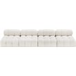 Bowery Hill Contemporary Rich Cream Boucle Fabric Modular Sofa