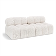 Bowery Hill Contemporary Rich Cream Boucle Fabric Modular Sofa
