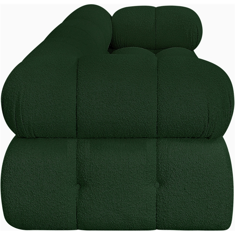 Bowery Hill Contemporary Rich Green Boucle Fabric Modular Sofa