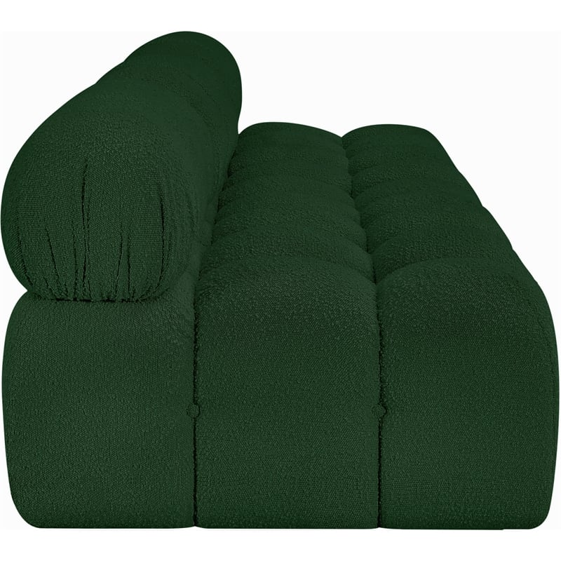 Bowery Hill Contemporary Rich Green Boucle Fabric Modular Sofa