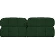 Bowery Hill Contemporary Rich Green Boucle Fabric Modular Sofa