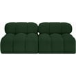 Bowery Hill Contemporary Rich Green Boucle Fabric Modular Sofa
