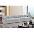 Bowery Hill Contemporary Rich Grey Boucle Fabric Modular Sofa