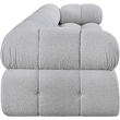Bowery Hill Contemporary Rich Grey Boucle Fabric Modular Sofa