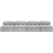 Bowery Hill Contemporary Rich Grey Boucle Fabric Modular Sofa
