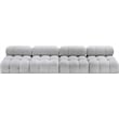 Bowery Hill Contemporary Rich Grey Boucle Fabric Modular Sofa