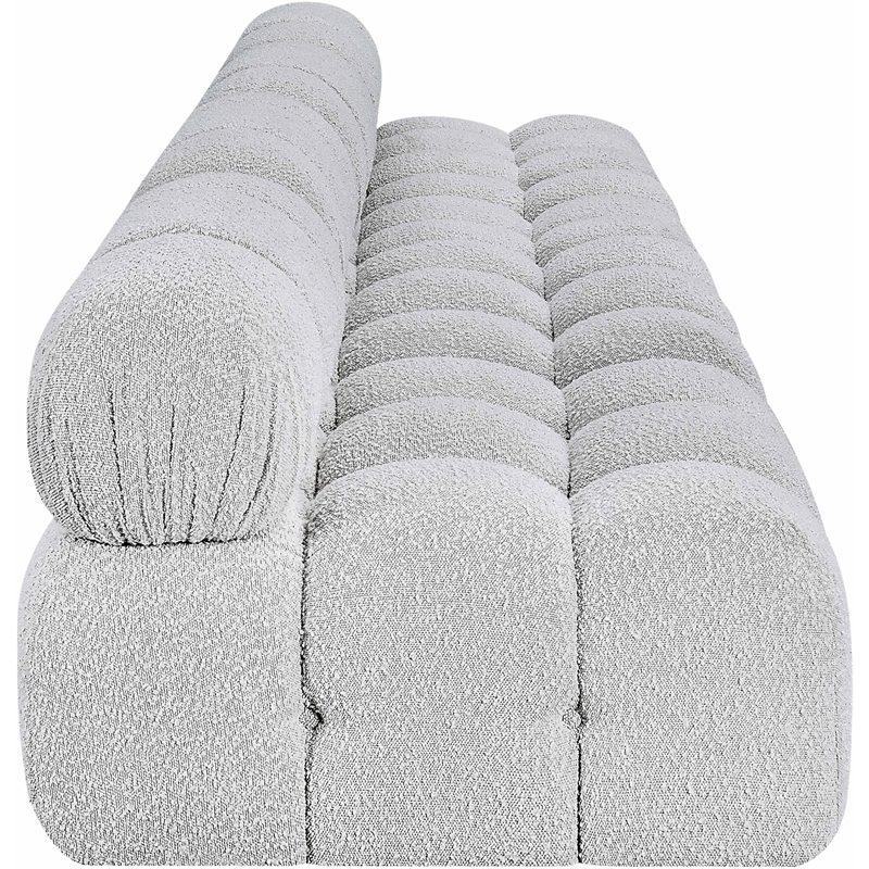 Bowery Hill Contemporary Rich Grey Boucle Fabric Modular Sofa