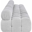 Bowery Hill Contemporary Rich Grey Boucle Fabric Modular Sofa