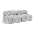 Bowery Hill Contemporary Rich Grey Boucle Fabric Modular Sofa