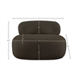 Bowery Hill Contemporary Rich Brown Boucle Durable Fabric Chair