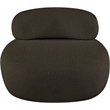 Bowery Hill Contemporary Rich Brown Boucle Durable Fabric Chair
